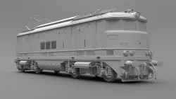 old locomotive train model only 3D model