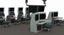 OPERATION AND COMMAND CENTER Low-poly 3D model