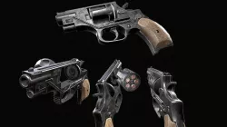 OTs-38 Stechkin Low-poly 3D model