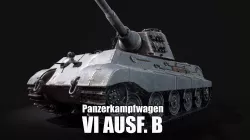 Panzerkampfwagen VI Ausf B Tiger II Low-poly 3D model