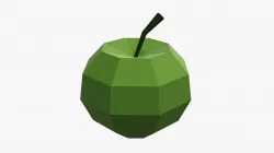 Paper apple fruit origami 3D model