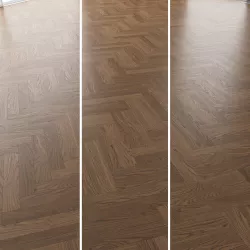 Parquet Oak Black Walnut Brushed set 2 3D model