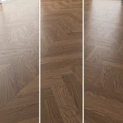 Parquet Oak Black Walnut Brushed set 4 3D model
