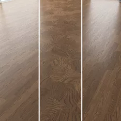 Parquet Oak Black Walnut Brushed set 7 3D model