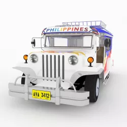 Philippine Jeepney Low-poly 3D model