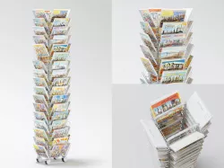 postcard rack 3D model