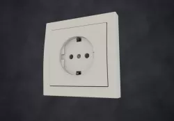 power socket EU Low-poly 3D model