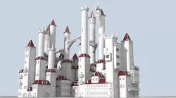 Procedural generator of random castles 3D model