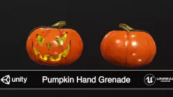 PumpkinHandGrenade Low-poly 3D model