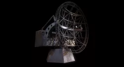 Radar WWII Low-poly 3D model