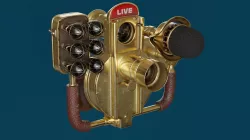Retro vintage golden Live Stream Camera 3D model