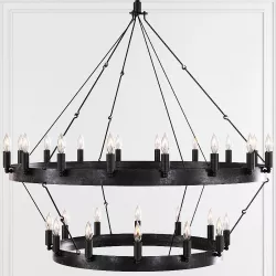 RH CAMINO VINTAGE CANDELABRA 2-TIER CHANDELIER 38  3D model