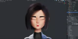 Rigged - Stylized Character Girl - Blender Cycles And Eevee 3D model