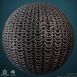 Riveted chainmail seamless material Texture