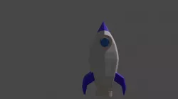 Rocket spaceship Low-poly 3D model