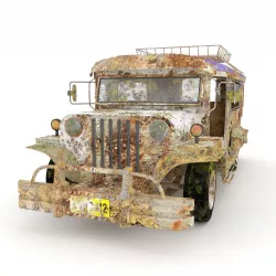 Rusty Philippine Jeepney 3D model
