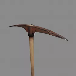 Rusty pickaxe Low-poly 3D model