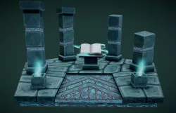 Sacred Book Shrine Low-poly 3D model