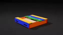 Sandbox with a cover 3D model