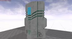 Sci-fi Computer station model Low-poly 3D model