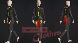 Sci-Fi Future Suit - 38 Marvelous Designer and Clo3D 3D model