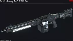 Scifi Heavy MG FSK 34 Low-poly 3D model