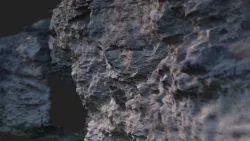 Sedimentary Rock Cliff 3D Scan Low-poly 3D model