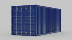 Shipping Container - Dark Blue 3D model