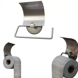 Simple Toilet Paper Holder PBR Rusty and OldSteel Subdivision  Low-poly 3D model