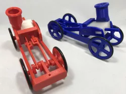 Single Cylinder Air Engine Balloon Powered Rolling Chassis