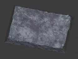 Slate plate Low-poly 3D model