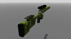 Sniper rifle DVL 10 m1 Low-poly 3D model