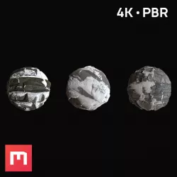 Snowy Rock Materials PBR 4K Texture