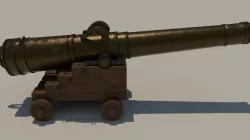 Spanish Cannon Low-poly 3D model