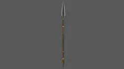 Spear sword with gold handle Low-poly 3D model
