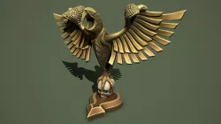Statue Eagle Low-poly 3D model