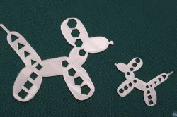 stencil and french curve balloon dog - parametric