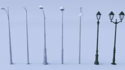 Street Light Pole Low-poly 3D model