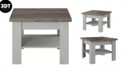Table 3D model in colonial style white wood Low-poly 3D model