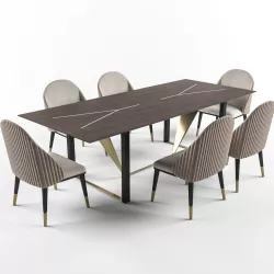 Table Prisma and chair Diva S-b 3D model