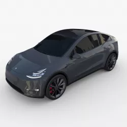 Tesla Model Y Midnight Silver 3D model