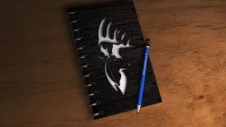 This is the deer book drawing wood texture Low-poly 3D model