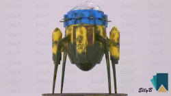 Time Machine Aged Low-poly 3D model