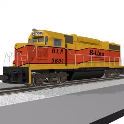 Train Engine Locomotive - EMD GP38 - B-Line Gold 3D model