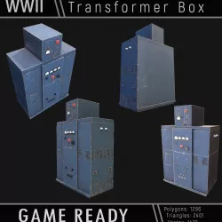 Transformer Box WWII Low-poly 3D model