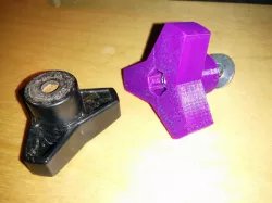 Tri-lobe equipment adjustment knob (parametric)
