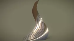 Twisted Layered Tower Bronze 3D model