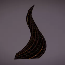 Twisted Layered Tower Futuristic 3D model