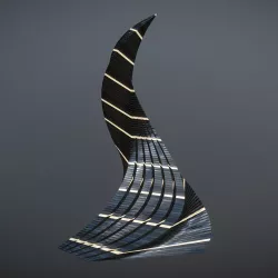 Twisted Layered Tower Glass 3D model