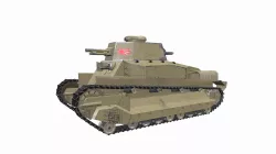 Type 89 I-Go Japan Medium Tank  Low-poly 3D model